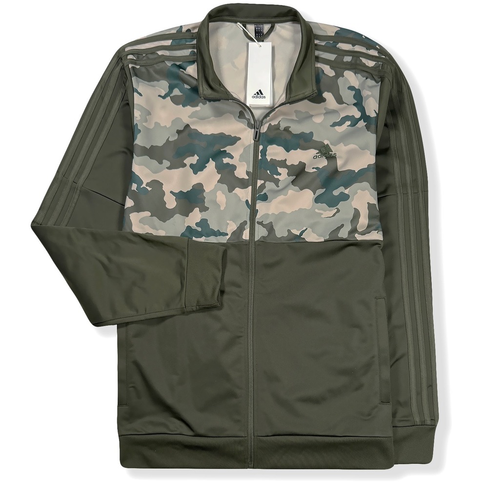 Adidas Camo Tricot Track Jacket - NWT Mens Size Medium Night Cargo - #49532-K2